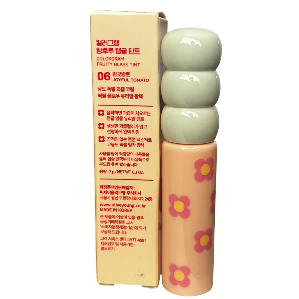 Colorgram Fruity Glass Tint 06 Joyful Tomato K-Beauty Lip Gloss High Shine 3g